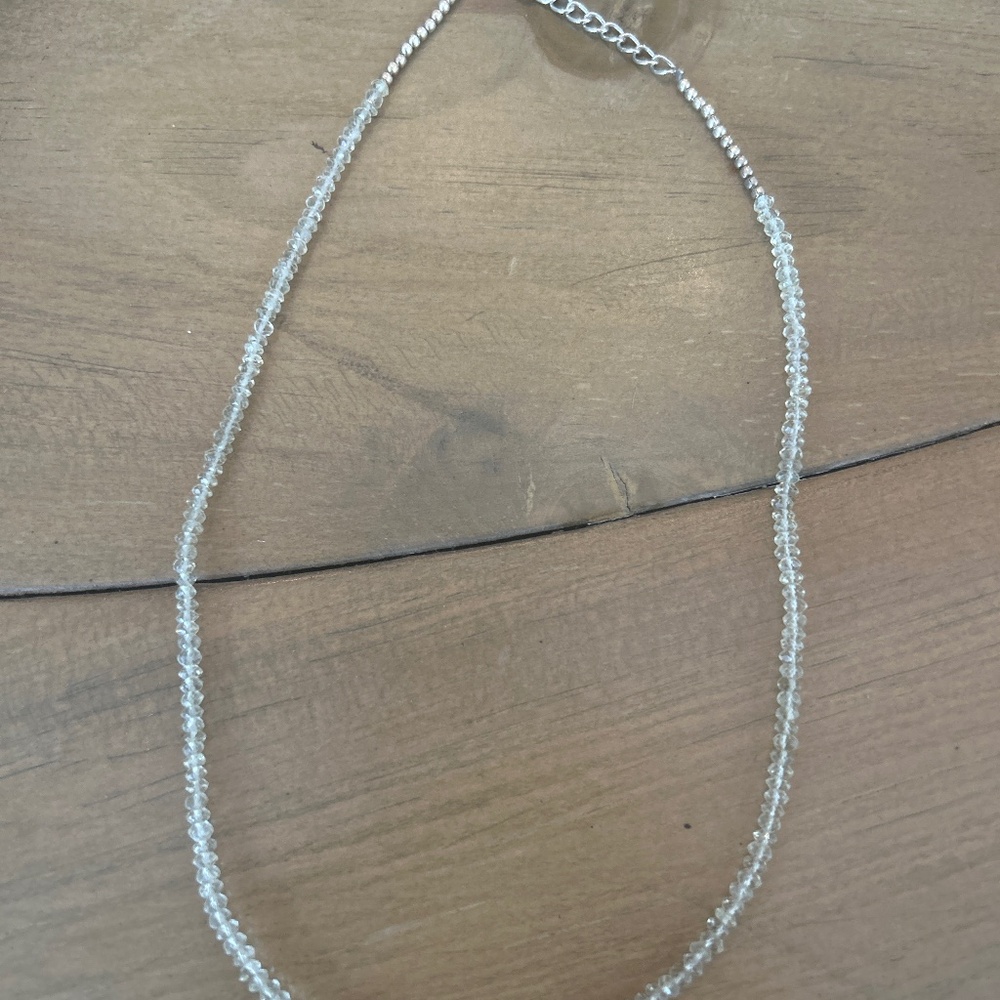 Sterling Silver Faceted Citrine Beaded Strand Necklace 925 18 Inch Length